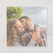 Qr Code Photo Wedding Simple Modern Elegant Rsvp  Informatiekaartje (Achterkant)