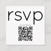 Qr Code Photo Wedding Simple Modern Elegant Rsvp  Informatiekaartje (Voorkant)