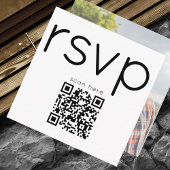 Qr Code Photo Wedding Simple Modern Elegant Rsvp  Informatiekaartje