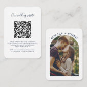 QR Code Photo Wedding Website RSVP Informatiekaartje (Voorkant / Achterkant)