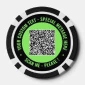 QR Code Poker Chips Example Custom Text and Colors (Achterkant)
