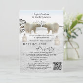 QR-code Polar Beer Huwelijksfoto Uitnodiging Na De (Staand voorkant)