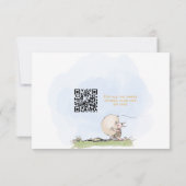 QR Code Pooh Beer Shower RSVP Bedankkaart (Achterkant)