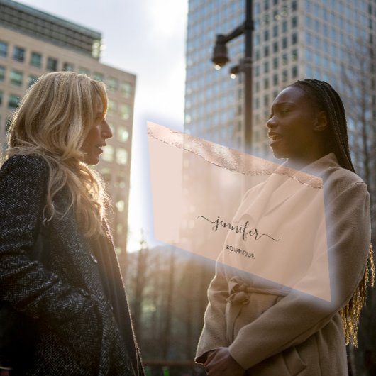 QR Code Powder Blush Minimalism Planner QR Code Po Visitekaartje