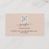 QR Code Powder Blush Minimalism Planner QR Code Po Visitekaartje (Achterkant)