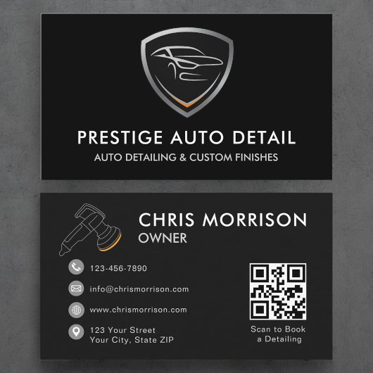 QR Code Premium Auto Spa Auto Detailing Reiniging Visitekaartje