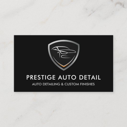 QR Code Premium Auto Spa Auto Detailing Reiniging Visitekaartje (Voorkant)