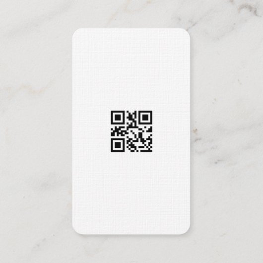 QR Code Premium Linnen Modern Exclusief Visitekaartje (Achterkant)