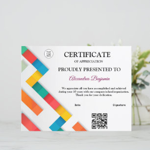 Qr Code Prestatie Waarderen Goud rood logo 
