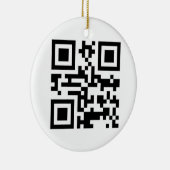 QR-code - Prettige feestdagen! Keramisch Ornament (Rechts)