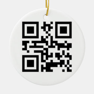 QR-code - Prettige feestdagen! Keramisch Ornament