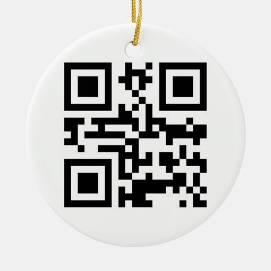 QR-code - Prettige feestdagen! Keramisch Ornament (Voorkant)