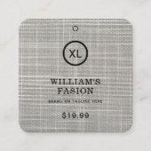 QR-code | Prijskaartje kledinglabel hangtag Contactkaartje (Voorkant)