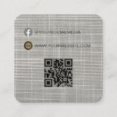 QR-code | Prijskaartje kledinglabel hangtag Contactkaartje (Achterkant)