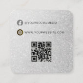 QR-code | Prijskaartje kledinglabel hangtag Contactkaartje (Achterkant)
