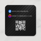 QR-code | Prijskaartje kledinglabel hangtag Contactkaartje (Achterkant)