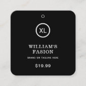 QR-code | Prijskaartje kledinglabel hangtag Contactkaartje (Voorkant)