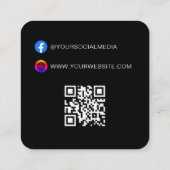 QR-code | Prijskaartje kledinglabel hangtag Contactkaartje (Achterkant)