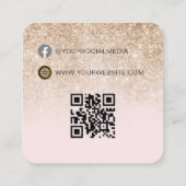 QR-code | Prijskaartje kledinglabel hangtag Contactkaartje (Achterkant)