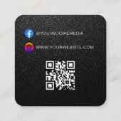 QR-code | Prijskaartje kledinglabel hangtag Contactkaartje (Achterkant)