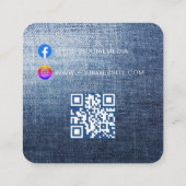 QR-code | Prijskaartje kledinglabel hangtag Contactkaartje (Achterkant)