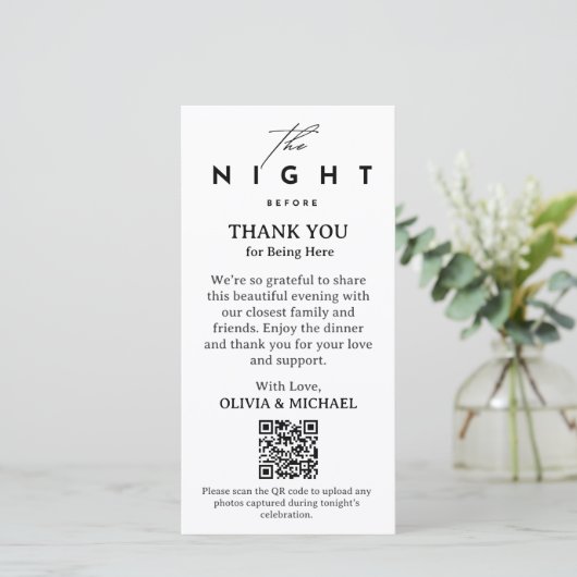 QR-code Probediner Dankkaart Bedankkaart (Staand voorkant)