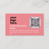 QR-code Productverpakking garantie — coupon Informatiekaartje (Voorkant)