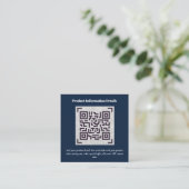 QR-code productverpakkingsgarantie details coupon Informatiekaartje (Staand voorkant)