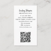 QR Code Professional Business Beige Kaart Visitekaartje (Achterkant)
