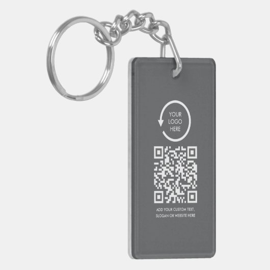 QR Code Professional business logo modern simple Sleutelhanger (Voorkant Links)