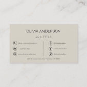 QR Code Professional Foto Terra Cotta Earth Tone Visitekaartje (Achterkant)