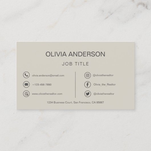 QR Code Professional Foto Terra Cotta Earth Tone Visitekaartje (Achterkant)