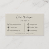 QR Code Professional Foto Terracotta Natural Bus Visitekaartje (Achterkant)