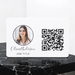 QR Code Professional Foto wit Visitekaartje Slecht Badge