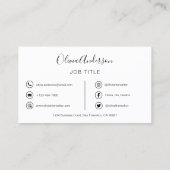 QR Code Professional Foto zwart wit BU Visitekaartje (Achterkant)