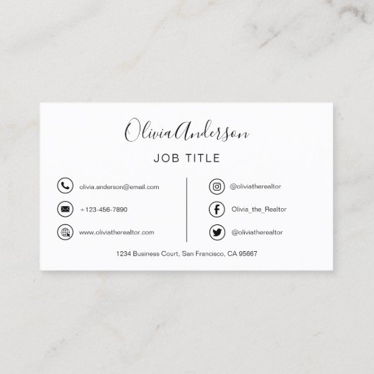 QR Code Professional Foto zwart wit BU Visitekaartje (Achterkant)