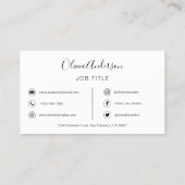 QR Code Professional Foto zwart wit Visitekaartje (Achterkant)