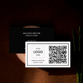 QR-code Professional Logo, zwart en wit Visitekaartje