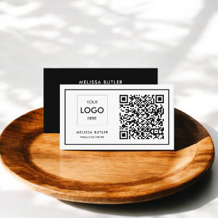 QR-code Professional Logo, zwart en wit Visitekaartje