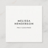 QR Code Professional Minimaal wit Vierkante Visitekaartje (Voorkant)