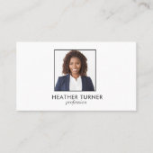 QR CODE Professional SQUARE Headshot Photo WHITE Visitekaartje (Voorkant)