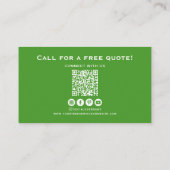 QR Code Professional Tree Services Visitekaartje (Achterkant)