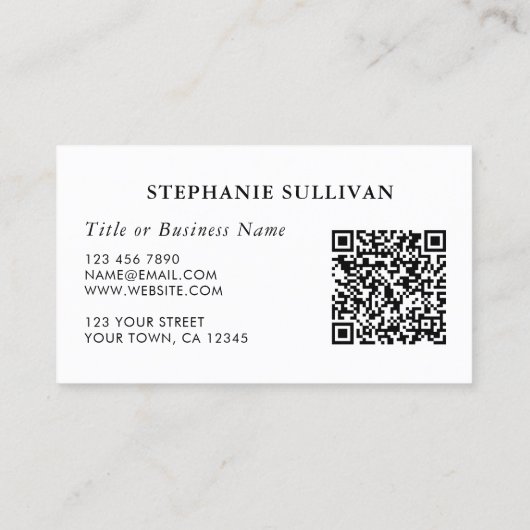 QR Code Professional Visitekaartje (Achterkant)