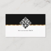 QR Code Professioneel Aangepaste Logo Zwart Goud M Visitekaartje (Achterkant)