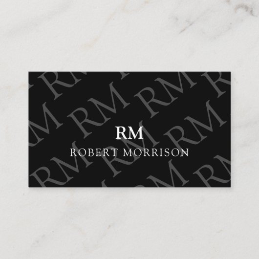 QR-code Professioneel Mannelijk Minimalistisch Mon Visitekaartje (Voorkant)