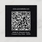 QR Code Professioneel minimaal Vierkante Visitekaartje (Voorkant)