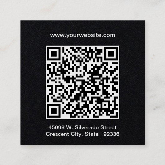 QR Code Professioneel minimaal Vierkante Visitekaartje (Voorkant)