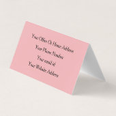 QR Code Professioneel Roze Zwart Haarstylist Moder Visitekaartje (Achterkant)