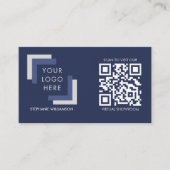 QR Code Professionele Aangepaste Logo Marine Moder Visitekaartje (Voorkant)