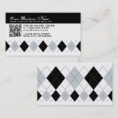 QR-code professionele argyle Visitekaartje (Voorkant / Achterkant)